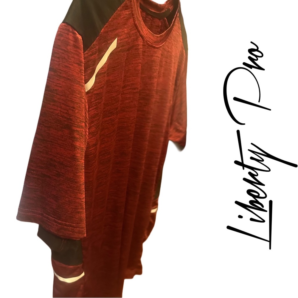 NEW Workout Liberty Pro Dri-Fit Burgundy Athletic T-Shirt -LRG - Picture 9 of 12